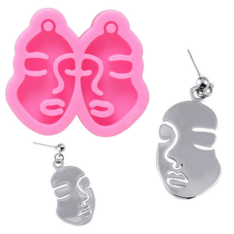 Earrings Epoxy Resin Mold DIY Craft Shiny Mirror Keychain Casting Silicone Mould Earrings Epoxy Resin Mold DIY Craft Shiny Mirror Keychain Casting Silicone Mould